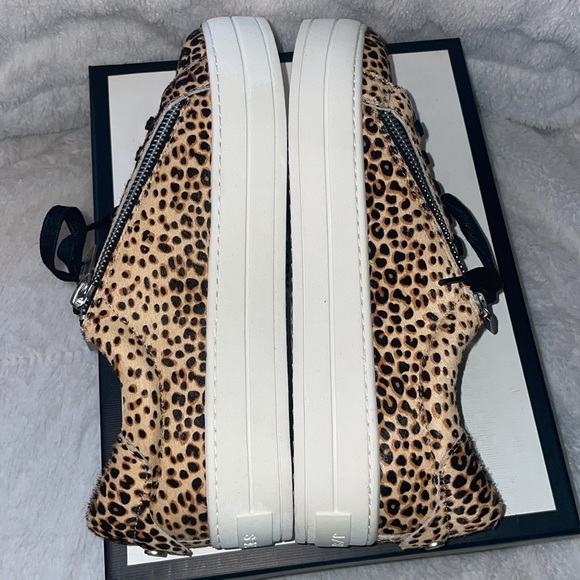 J/SLIDES HARLING Leopard Pony Leather Sneakers - Picture 6 of 10